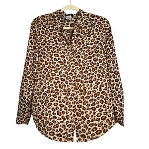 LA REDOUTE R edition leopard print button up blouse. Size 8